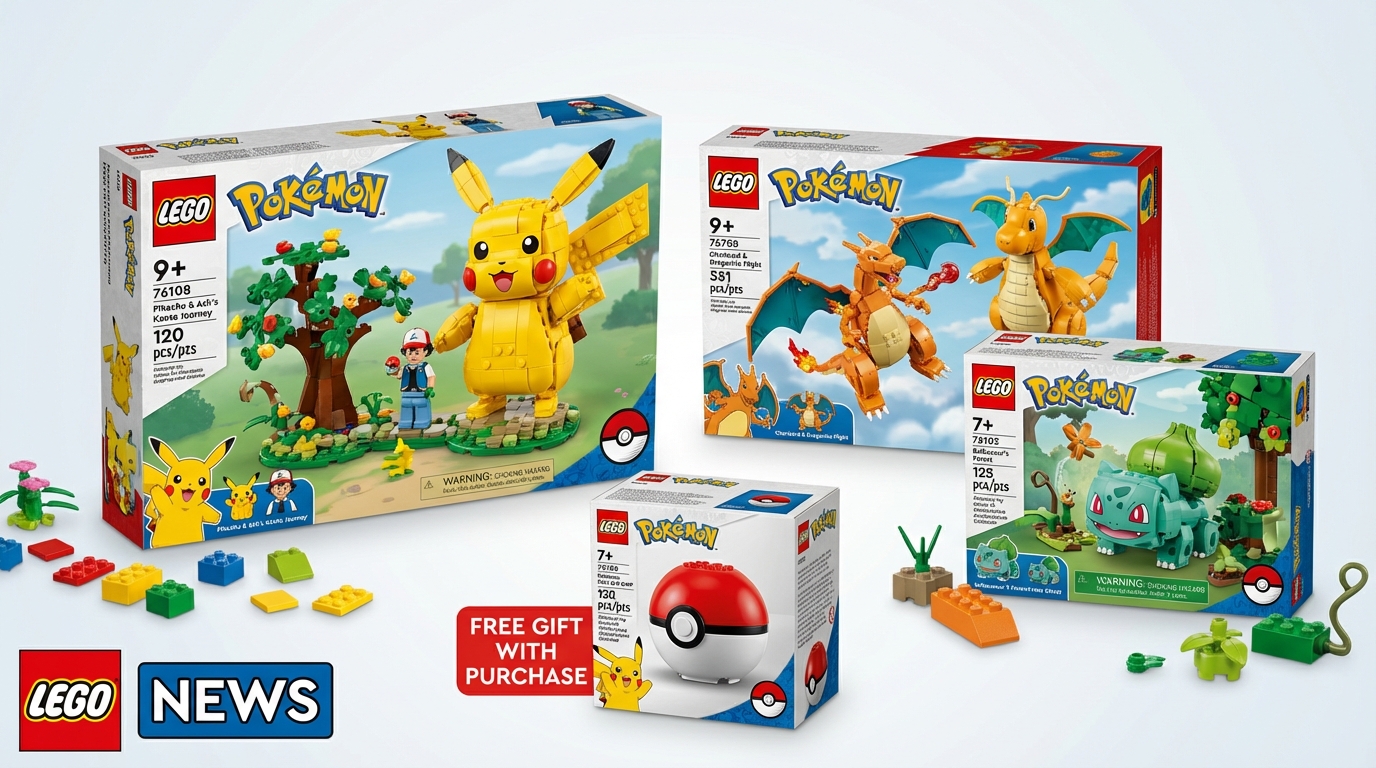 LEGO lansează oficial primele seturi Pokémon: Universul capturării monștrilor devine realitate din piese