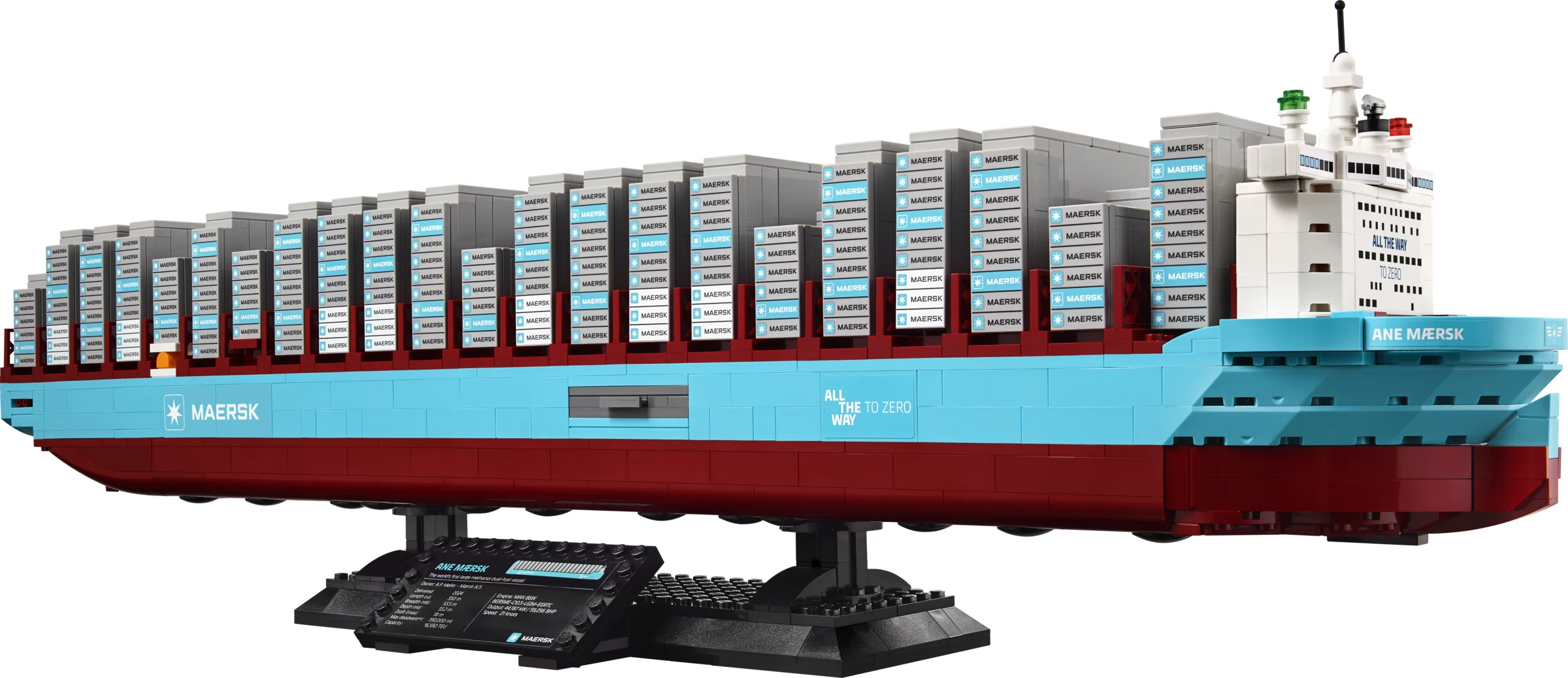 LEGO 40955 - Recenzie LEGO 40955 Vas portcontainer Maersk cu combustibil dual: Gigantul mărilor, acum în piese LEGO