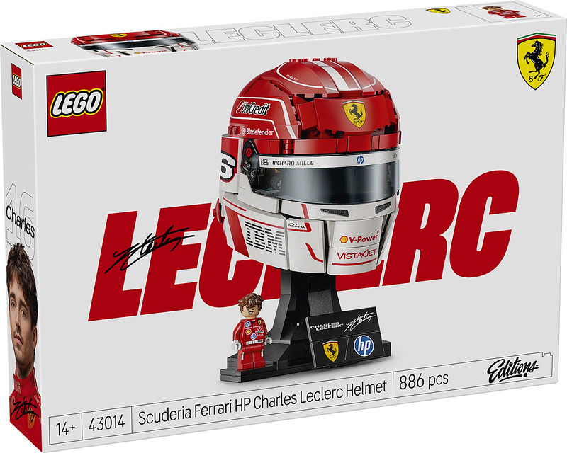 LEGO anunță noile seturi de colecție Scuderia Ferrari HP: Căștile piloților Charles Leclerc și Lewis Hamilton