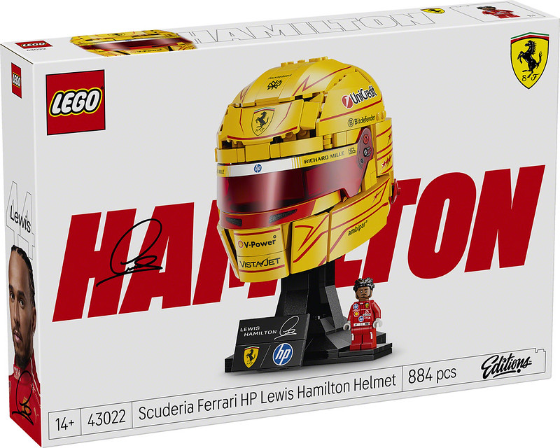 LEGO anunță noile seturi de colecție Scuderia Ferrari HP: Căștile piloților Charles Leclerc și Lewis Hamilton