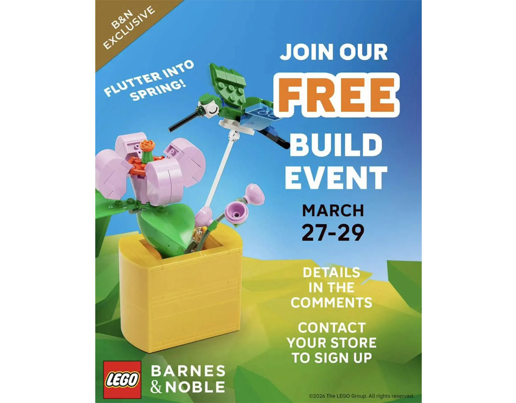 LEGO anunță un nou eveniment Make & Take: Construiește gratuit modelul Happy Hummingbird pentru a întâmpina primăvara