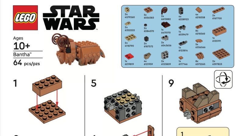 LEGO lansează instrucțiunile oficiale pentru modelele exclusive Star Wars SMART Play: Bantha și Lightsaber