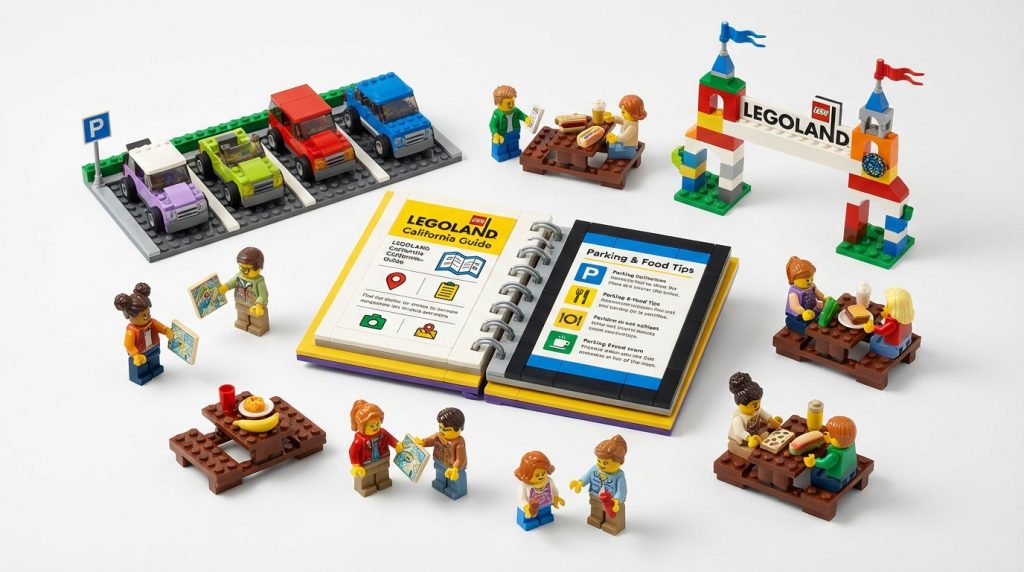 Ghid logistic pentru LEGOLAND California: Tot ce trebuie să știi despre parcare și opțiunile de masă
