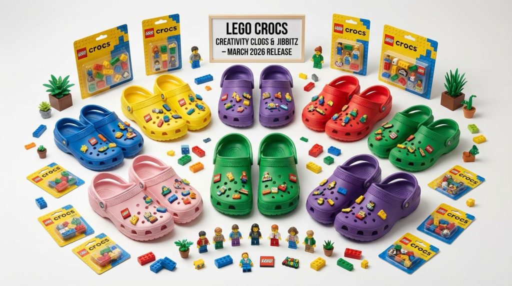 LEGO lansează noi modele Crocs LEGO Creativity Clogs și pachete Jibbitz Charms în primăvara anului 2026