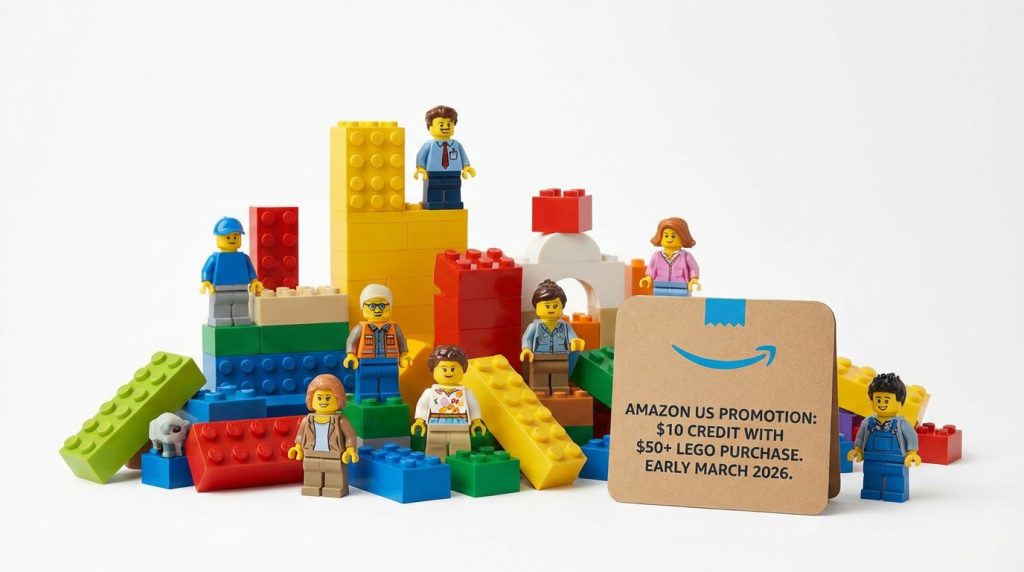 Promoție LEGO pe Amazon: Primești un credit de 10 dolari la achiziții de peste 50 dolari în luna martie