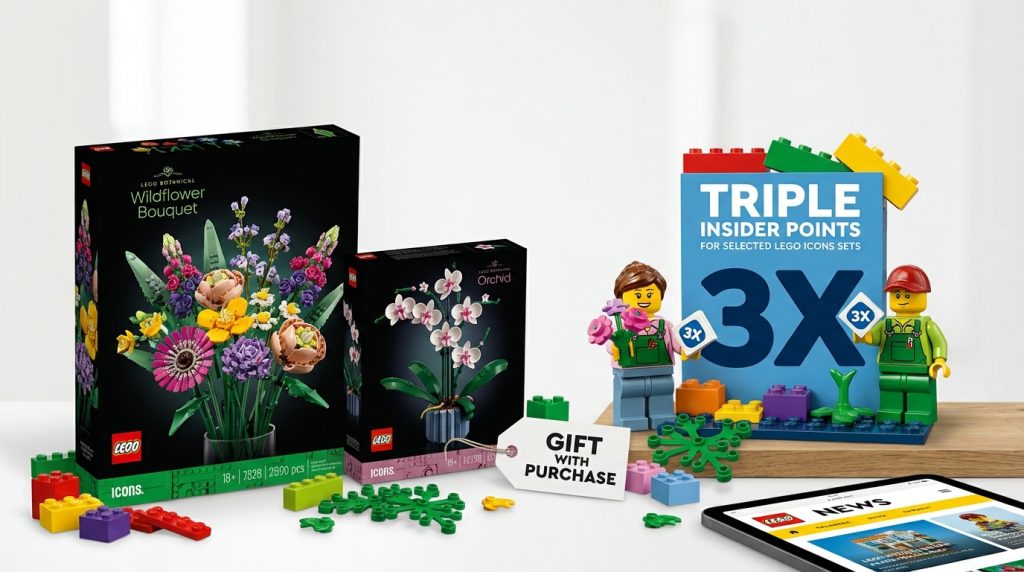 Promoție LEGO spectaculoasă în luna martie: Cadouri exclusive Botanicals și puncte Insider triple