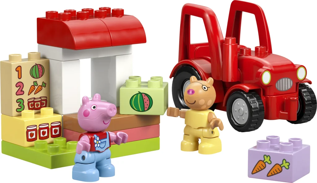 LEGO 10468 - LEGO DUPLO 10468 Tractor și piață: O aventură la fermă cu Peppa Pig