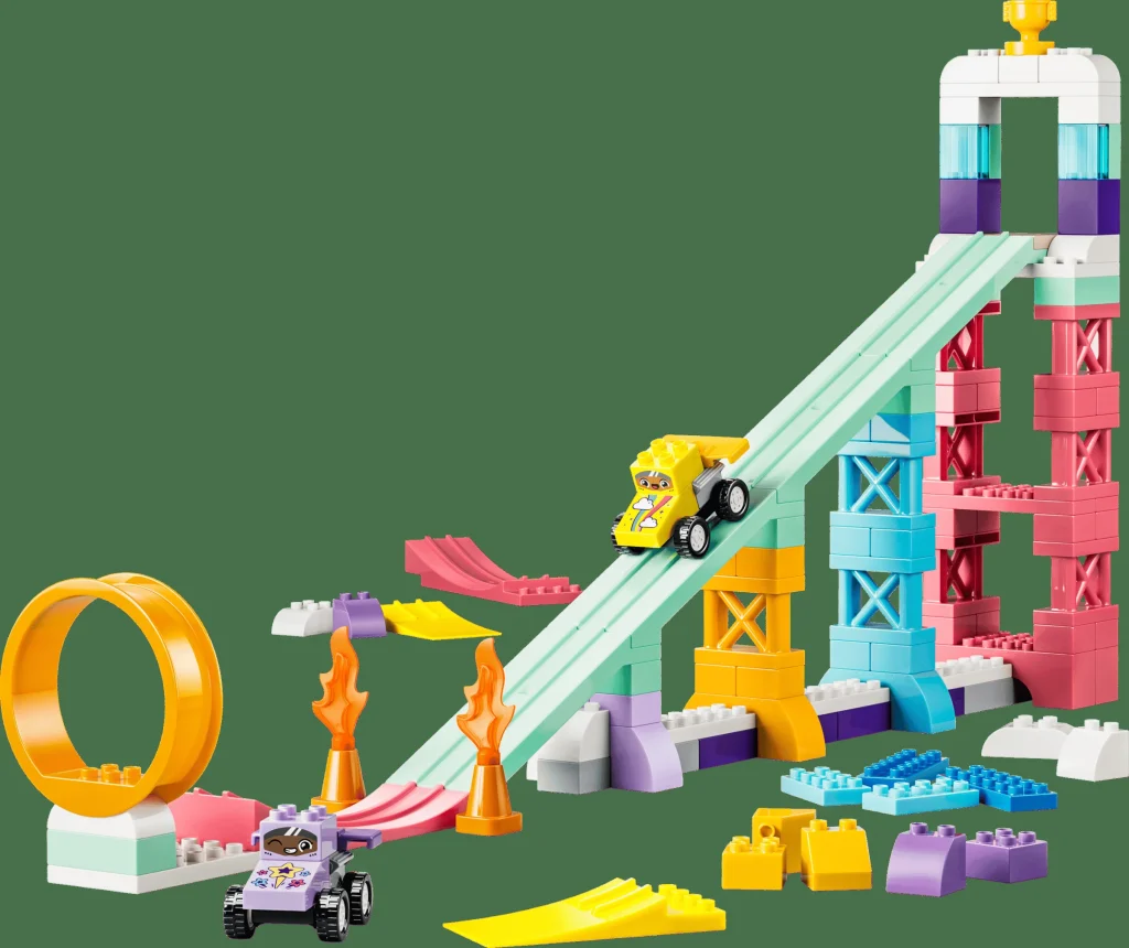 LEGO 10478 - LEGO® DUPLO® 10478 Rampe creative 3 în 1 cu vehicule: O lume a construcției și vitezei