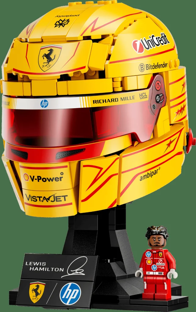LEGO 43022 - Recenzie LEGO 43022 Cască Scuderia Ferrari HP Lewis Hamilton: O legendă în galben Modena