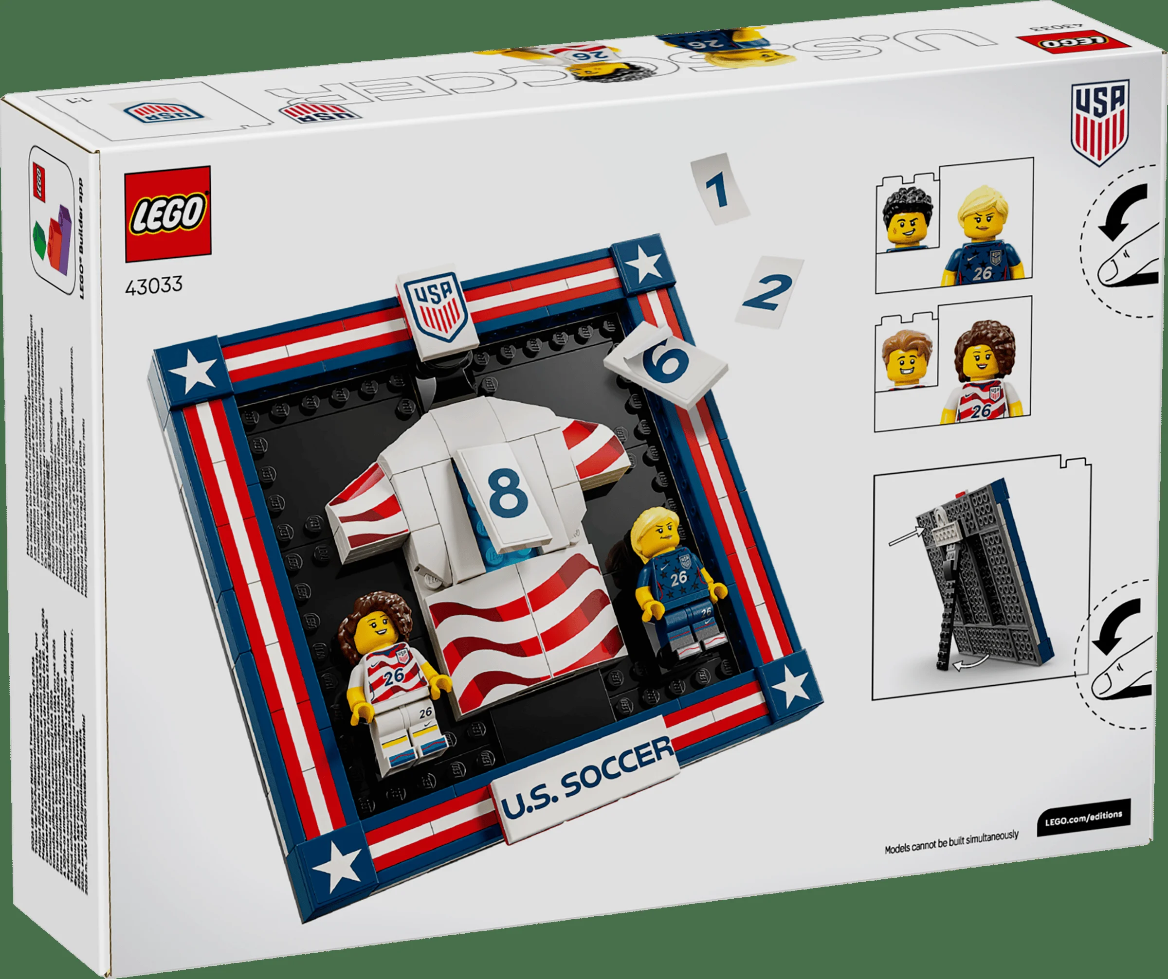 Cutia setului LEGO 43033 prezintă modelul finalizat și minifigurinele incluse.