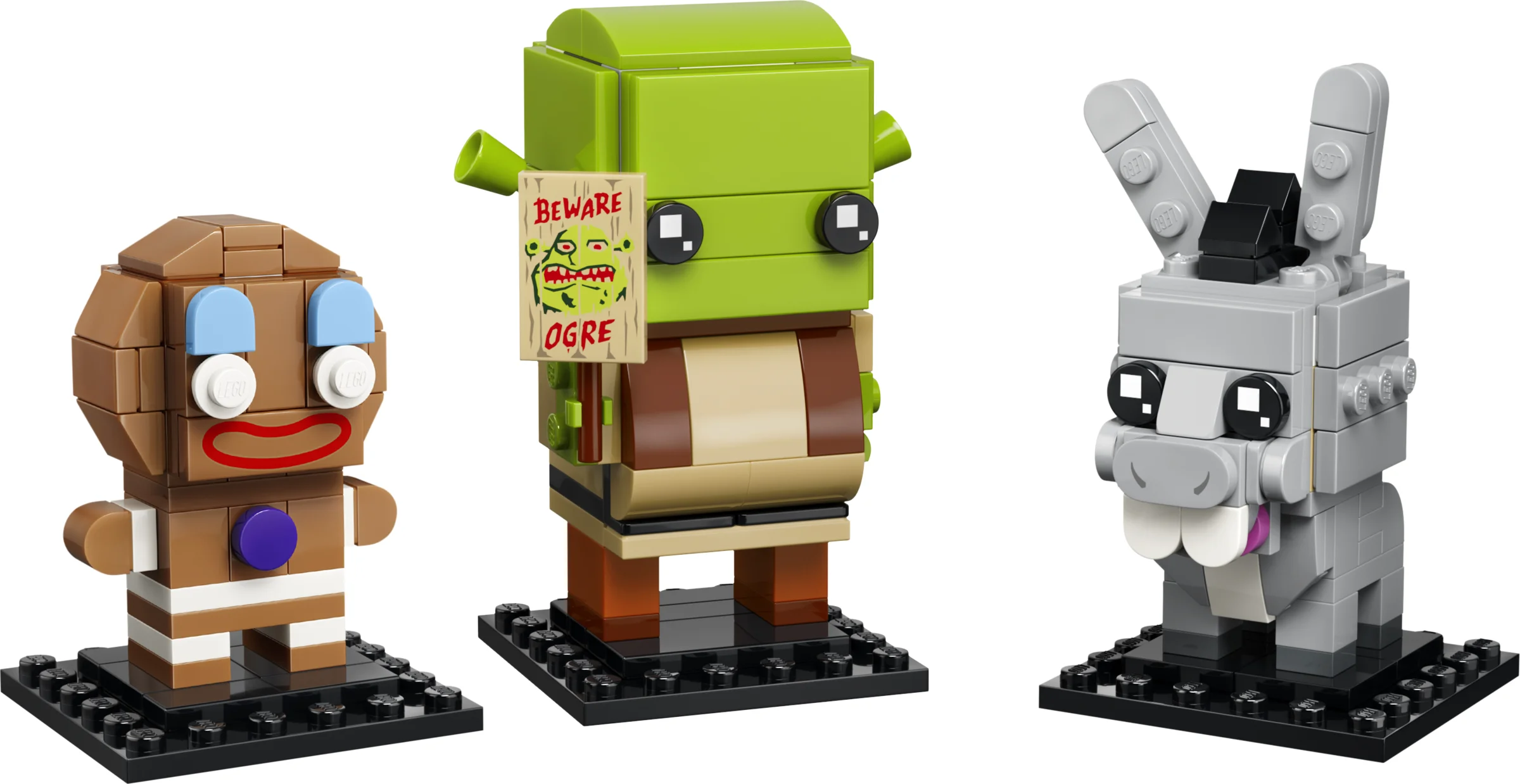 LEGO 40923 - LEGO 40923 Figurine Shrek, Măgăruș & Omulețul de Turtă Dulce: O Aventură BrickHeadz în Tărâmul Far Far Away