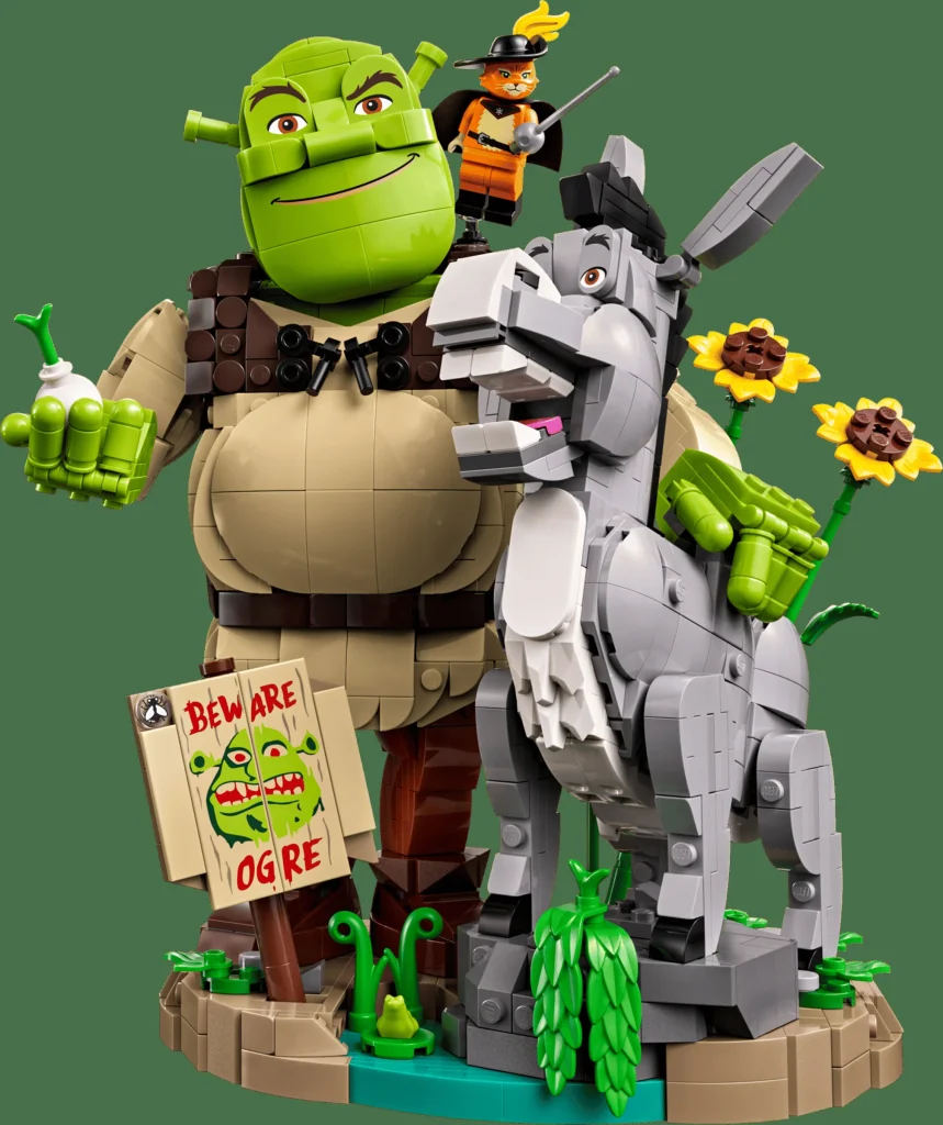 LEGO 72423 - Recenzie LEGO 72423 Shrek, Măgarul și Motanul Încălțat: O legendă din mlaștină, acum din cărămizi