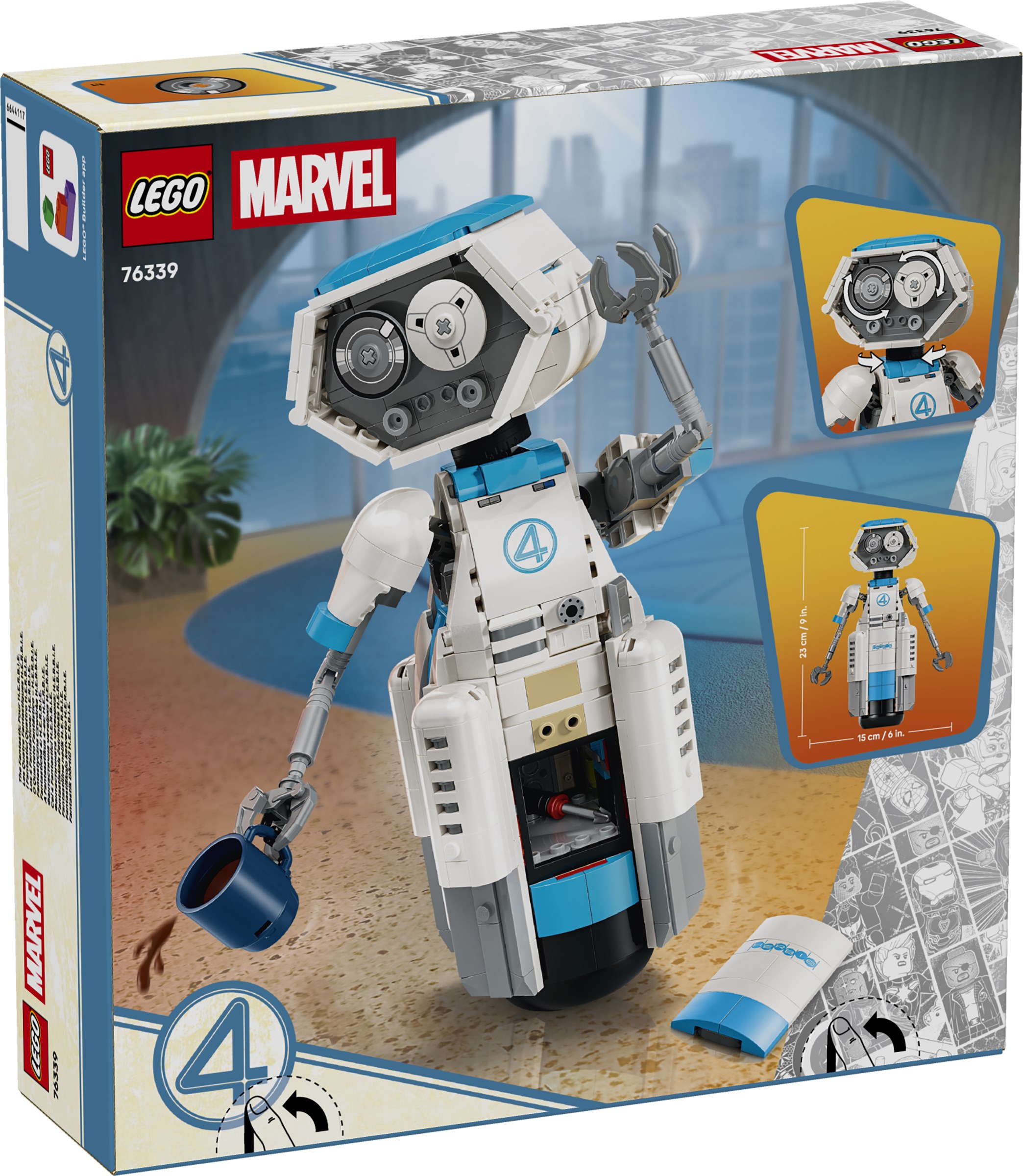 LEGO anunță 76339 The Fantastic Four H.E.R.B.I.E. – Companionul robotic al Primei Familii Marvel primește propriul set