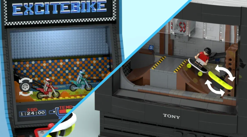 Mania jocurilor video cucerește LEGO Ideas: Două proiecte impresionante semnate de ArcadeBricker ating pragul de 10.000 de voturi