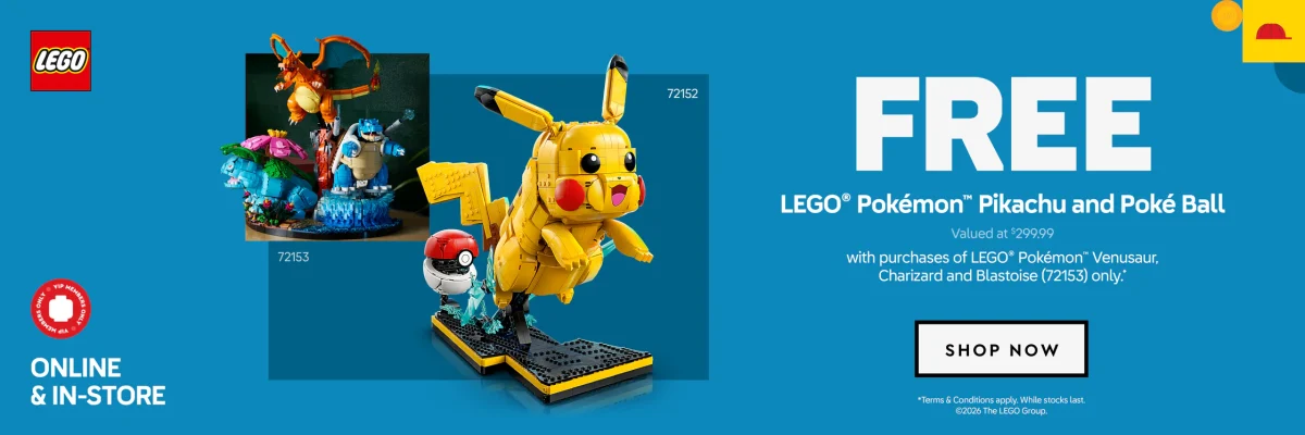 Promoție LEGO spectaculoasă pentru fanii Pokémon: Un set de colecție oferit cadou la achiziția celui mai mare model al temei