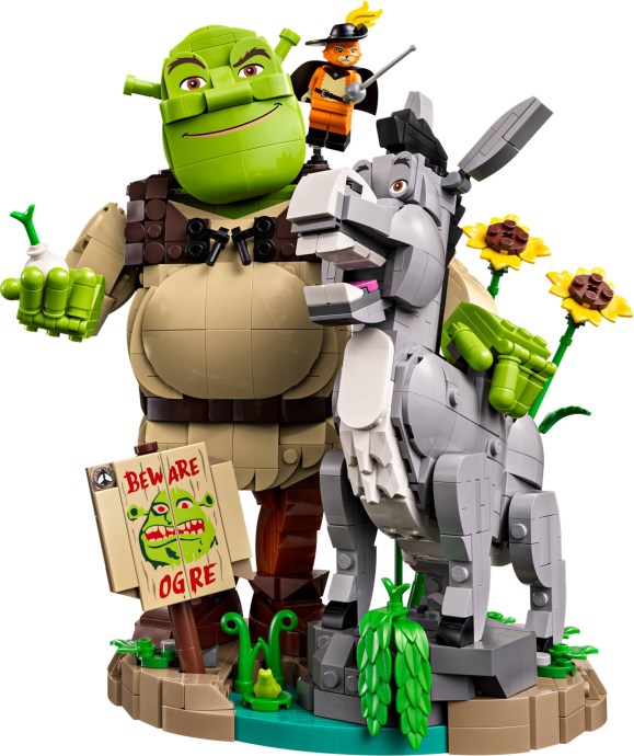 Setul LEGO Fortnite 72423 Supply Llama, o figurină colorată construită din piese mov și albastre