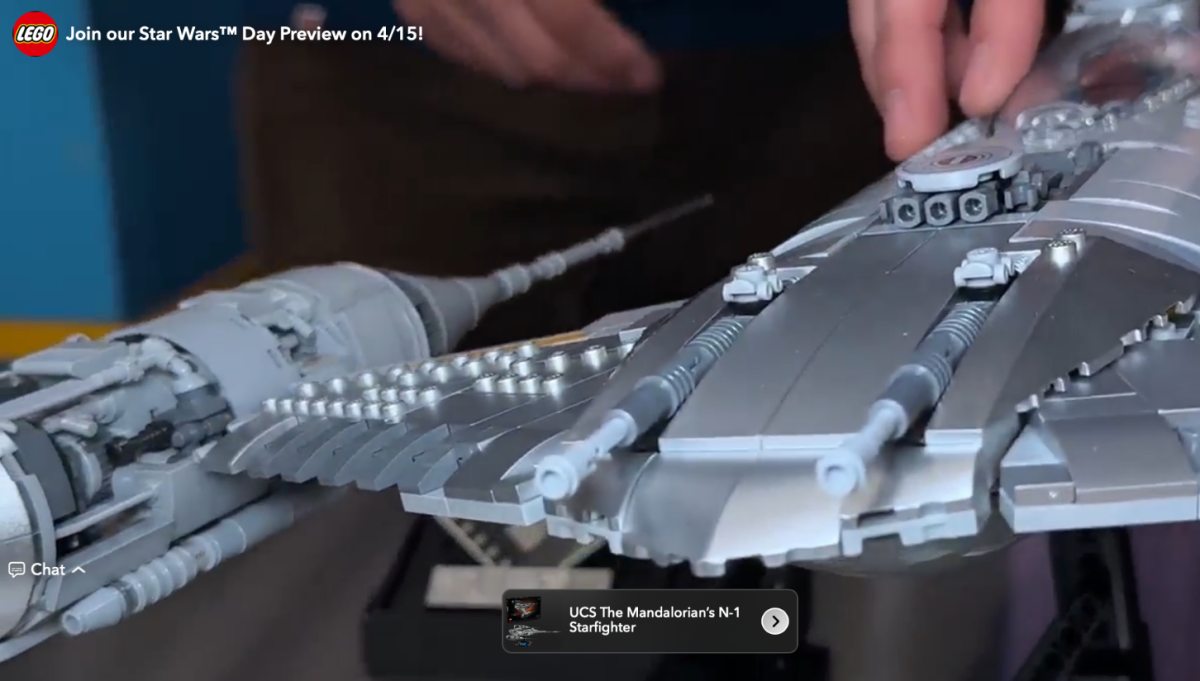 Detalii noi despre LEGO Star Wars 75442 The Mandalorian’s N-1 Starfighter: Strălucirea argintie vine cu un preț pe măsură