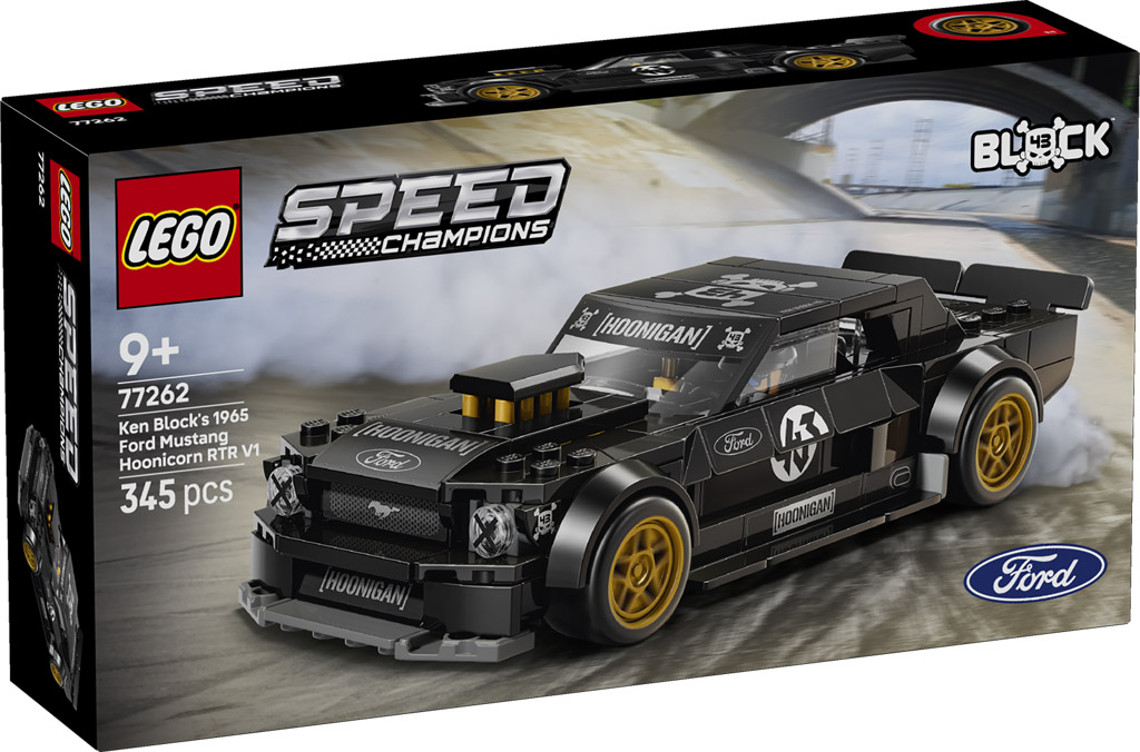 LEGO lansează legendarul Ken Block’s 1965 Ford Mustang Hoonicorn V1 (77262): O replică spectaculoasă a iconului Gymkhana