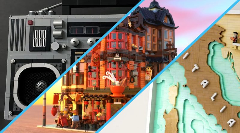 LEGO Ideas atinge un nou record: ITALIA – 3D Poster, Boombox Stereo și Makoto Markets se califică pentru etapa de revizuire