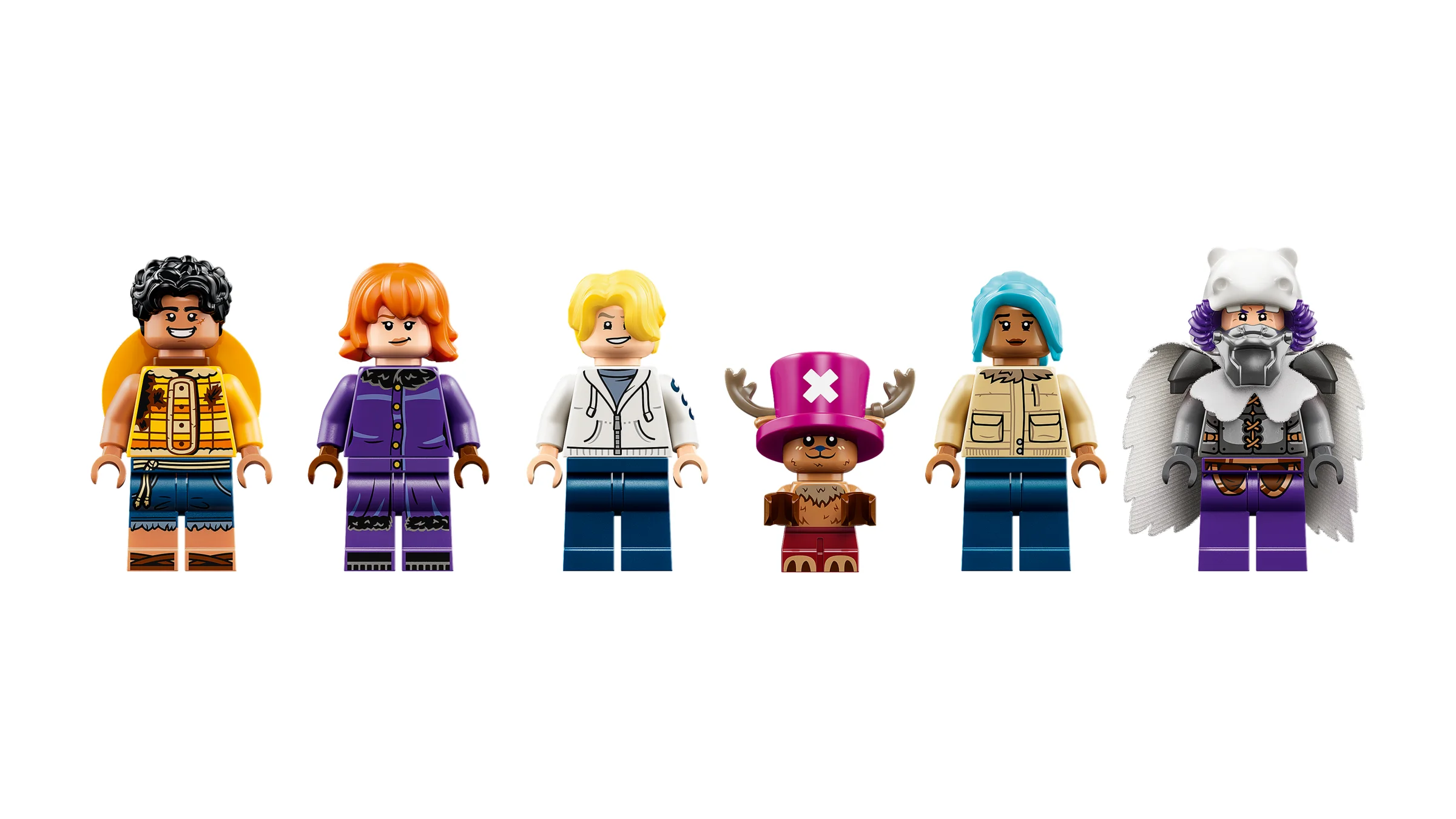 Prezentare a minifigurinelor LEGO din setul 75645, incluzând detalii ale personajelor.