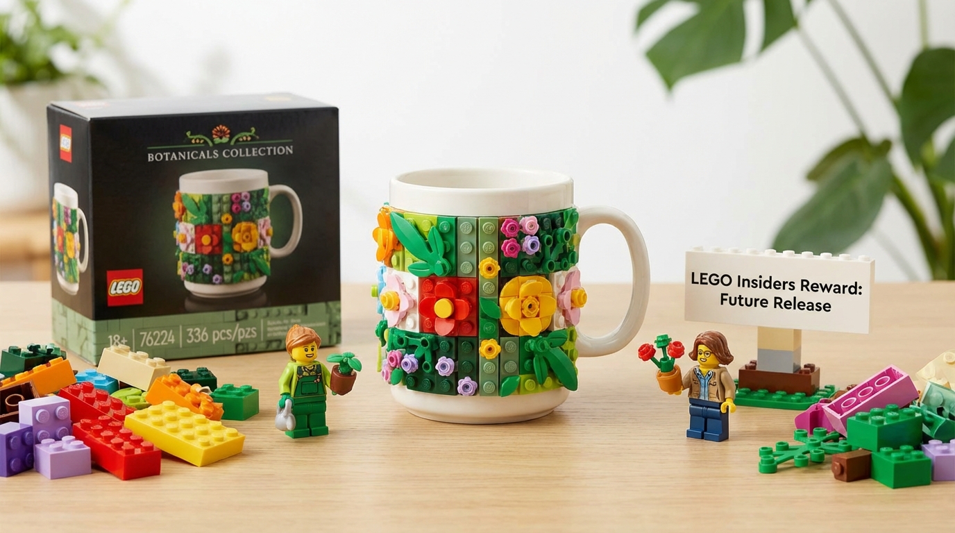 LEGO anunță o cană exclusivă Botanicals Collection ca recompensă viitoare pentru membrii LEGO Insiders