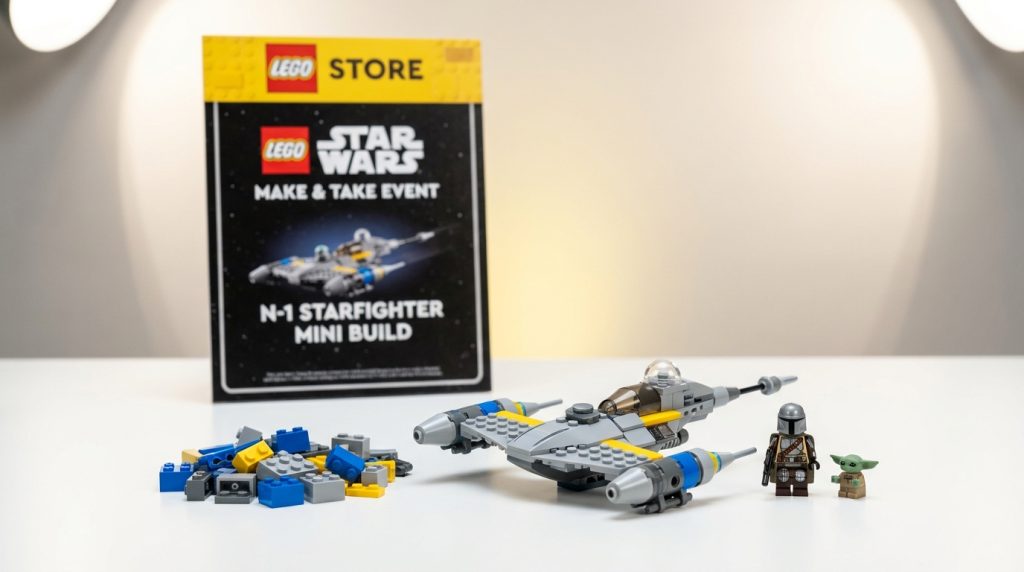 LEGO lansează un eveniment Make & Take în luna mai 2026: Construiește-ți propriul N-1 Starfighter din universul Star Wars