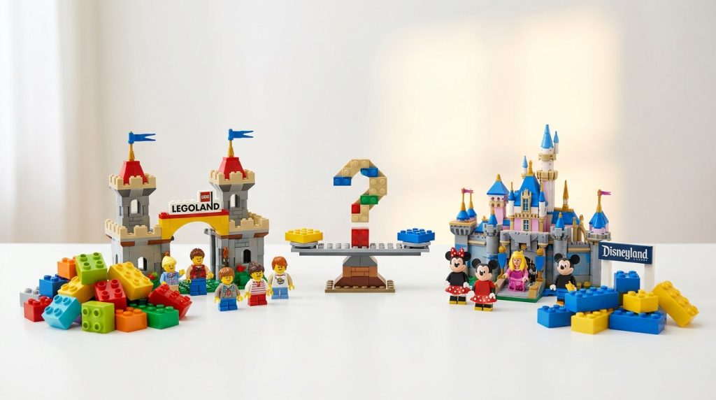LEGOLAND sau Disneyland? Care este destinația ideală pentru copiii mici și familiile pasionate de construcție