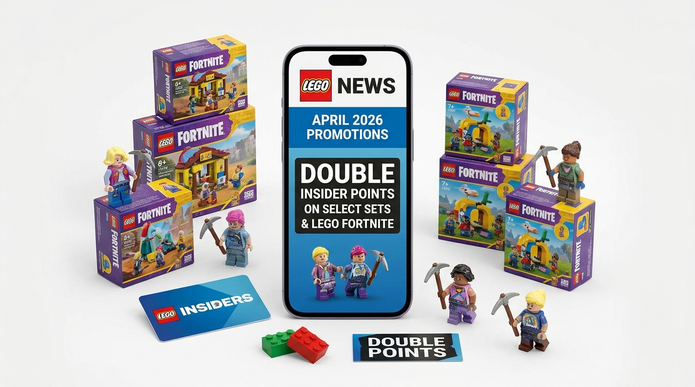 Promoție LEGO: Puncte Duble Insiders și cadouri exclusive Fortnite în luna aprilie