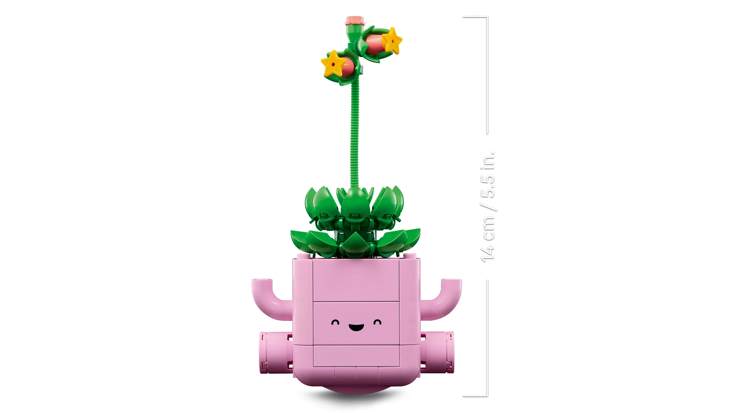 Imagine cu modelul LEGO Rocking Plants, cu o dimensiune afișată de 14 cm. Aspect prietenos.
