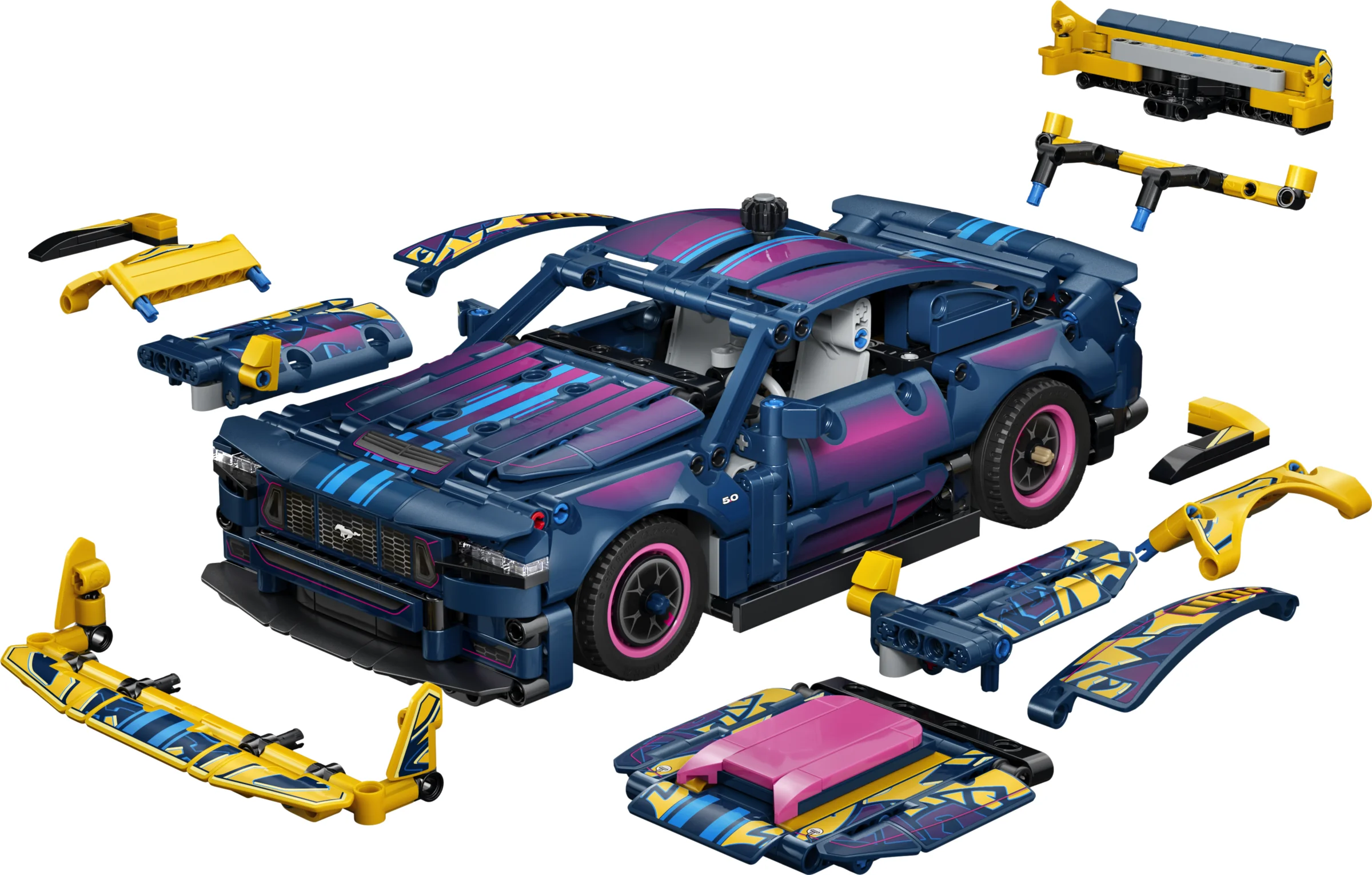 LEGO 42236 - Recenzie LEGO Technic 42236 Garajul personalizat Ford GT Mustang: Creativitate la turație maximă