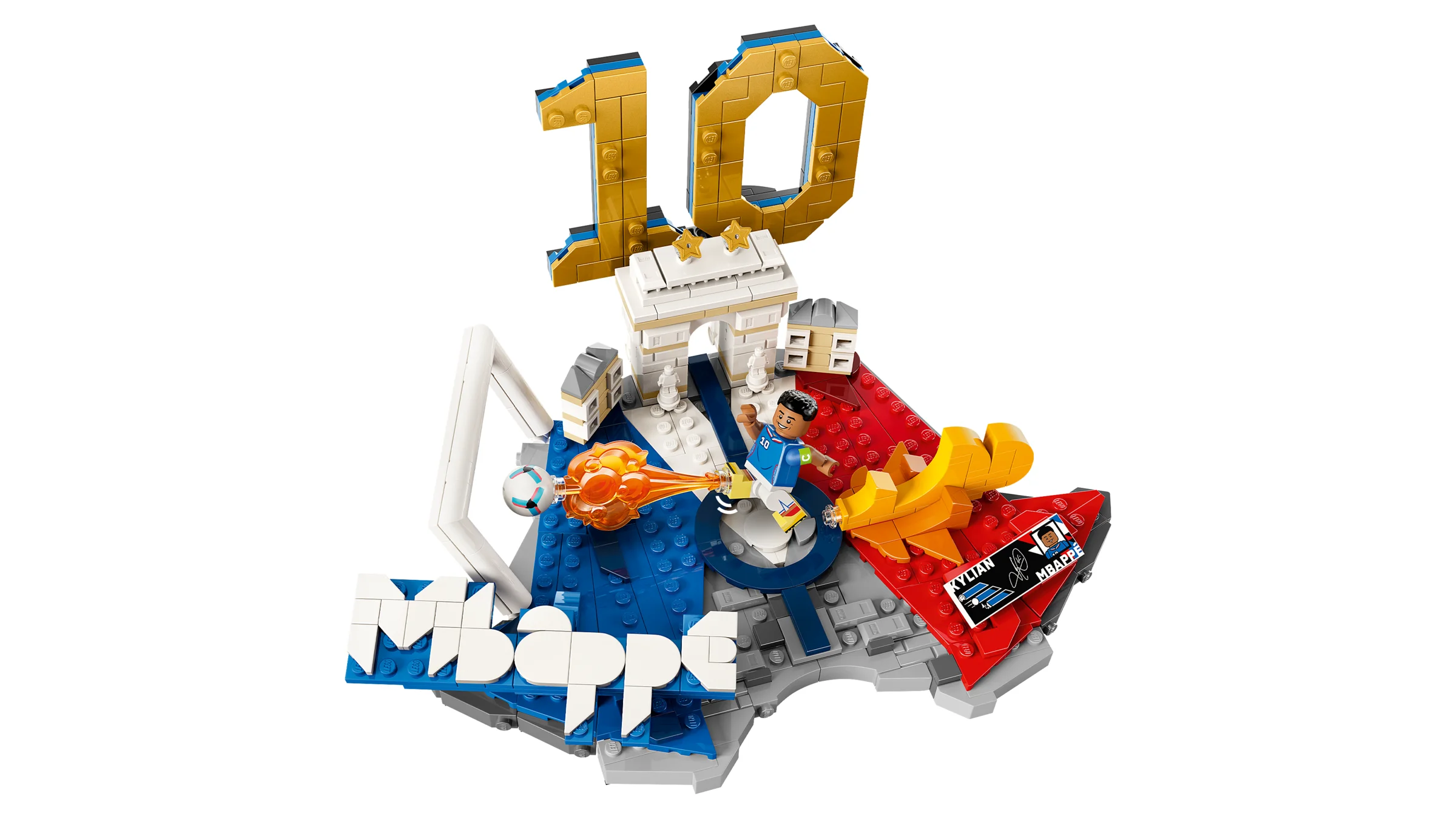Prezentare completă a setului LEGO Kylian Mbappé, un omagiu adus starului fotbalului.
