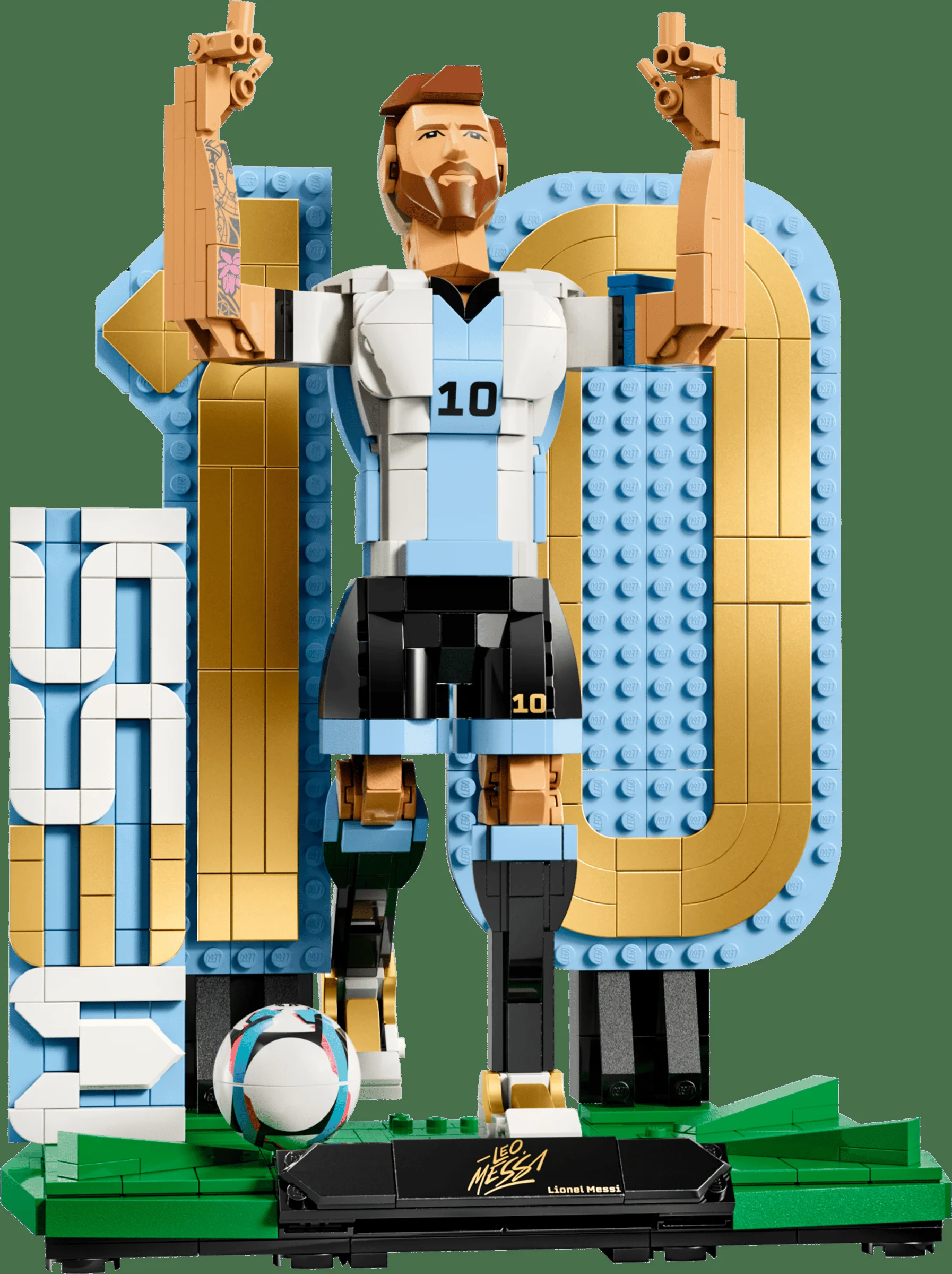 LEGO 43015 - LEGO 43015 Lionel Messi – Legendă a fotbalului: O Construcție Tribut pentru un Icon al Sportului