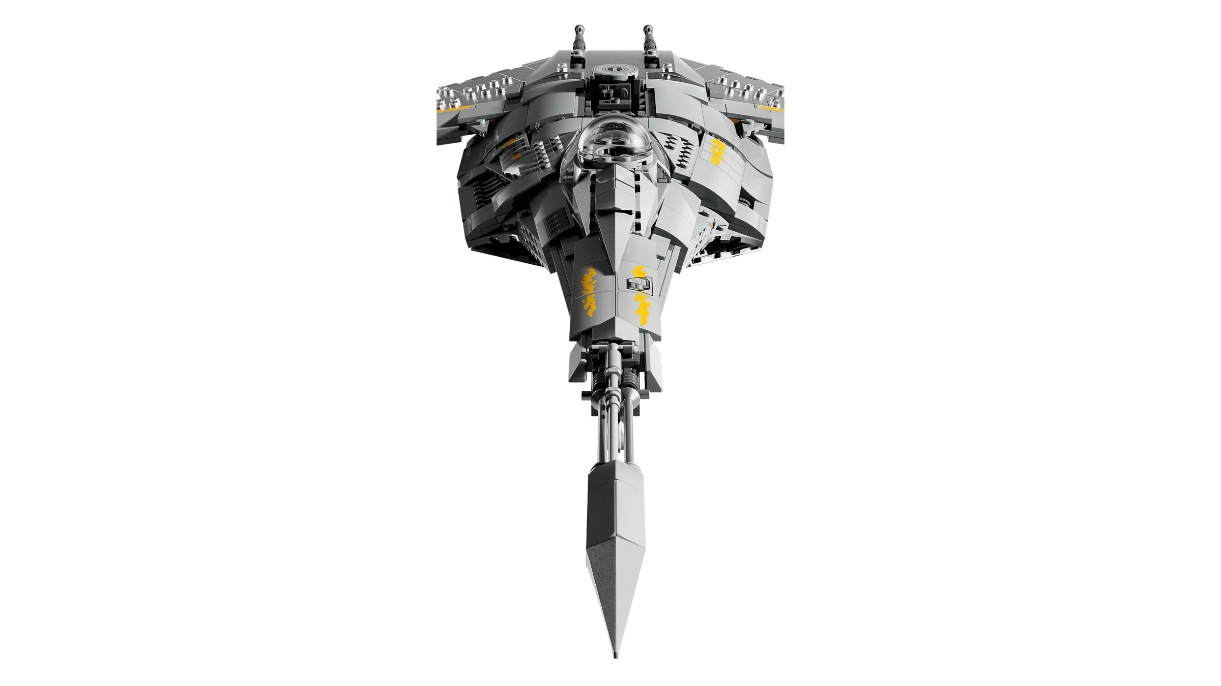 Imagine cu N-1 Starfighter-ul Mandalorianului, un model detaliat LEGO Star Wars.