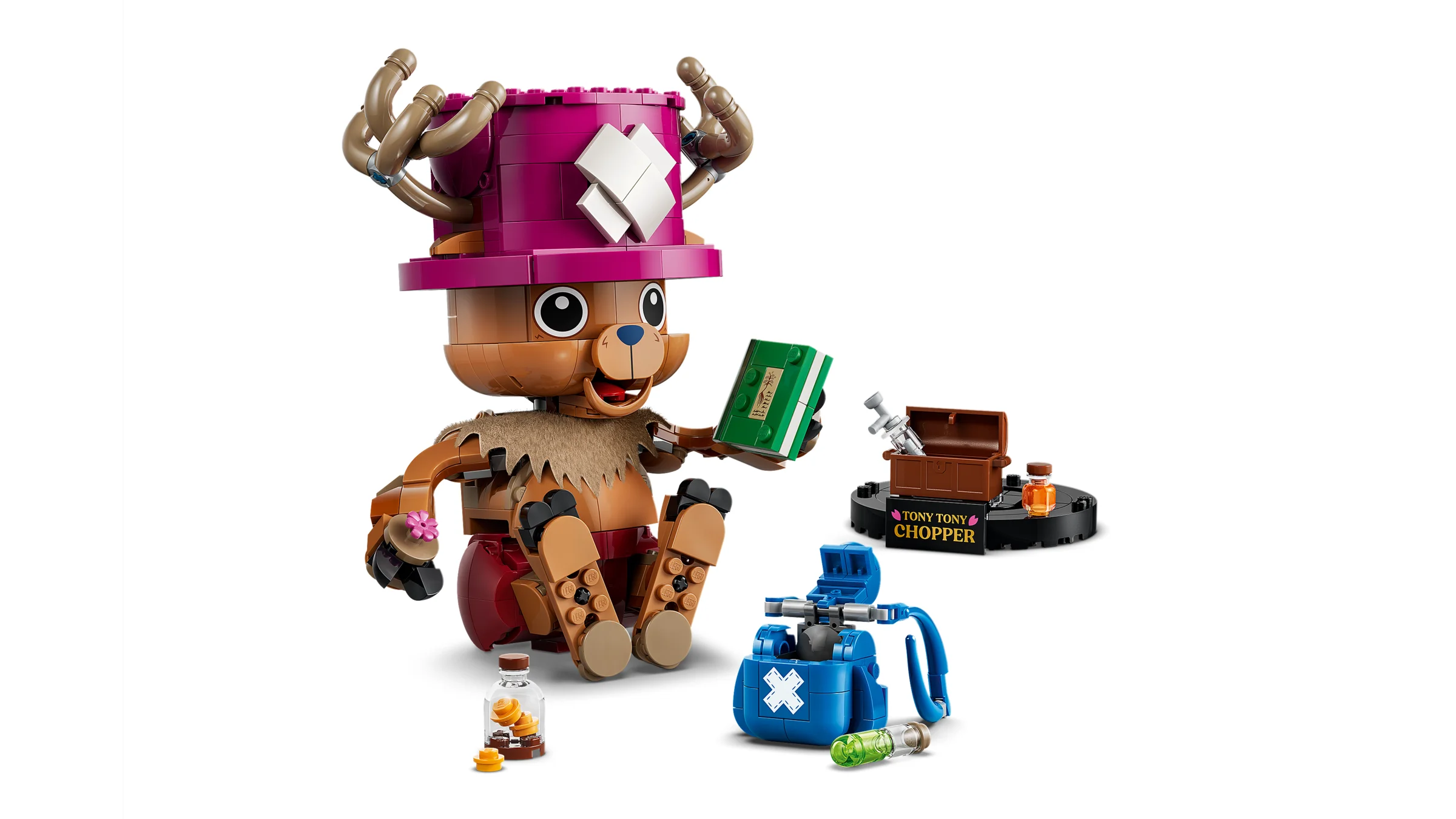 Imagine cu setul LEGO Tony Tony Chopper. Detalii despre personaj și accesorii construibile. 