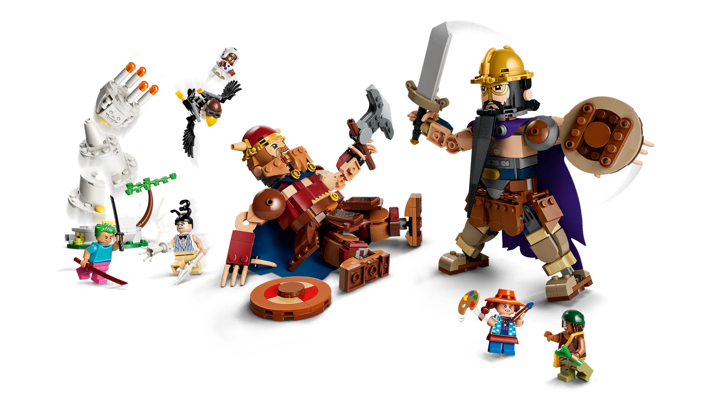 Setul LEGO One Piece 75644 prezintă duelul epic dintre Dorry și Brogy.