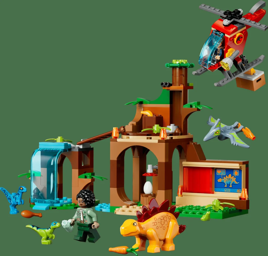 LEGO 77981 - LEGO 77981 Salvarea dinozaurilor Velociraptor, Stegosaurus și Pteranodon: O aventură preistorică