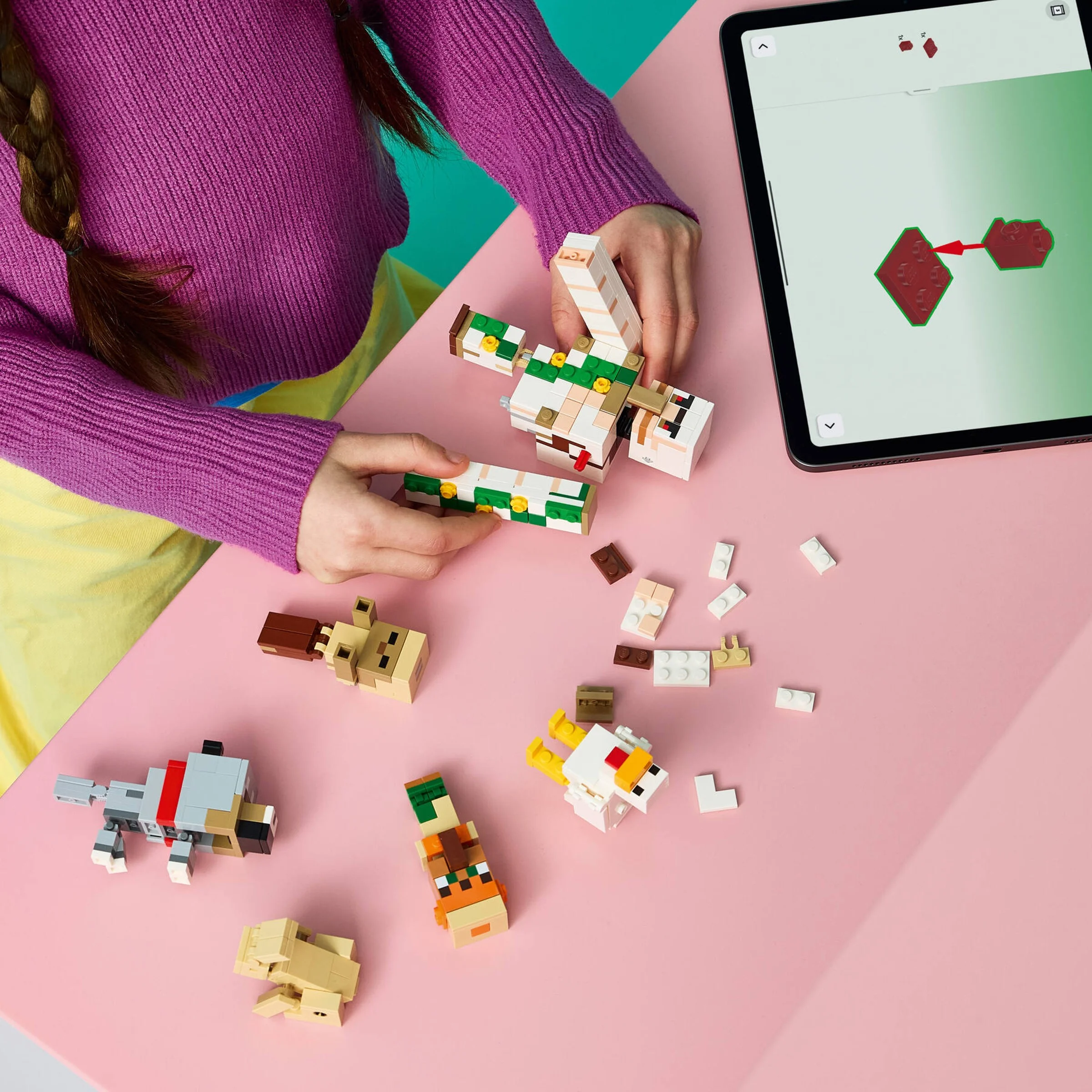 Construirea setului LEGO Minecraft 