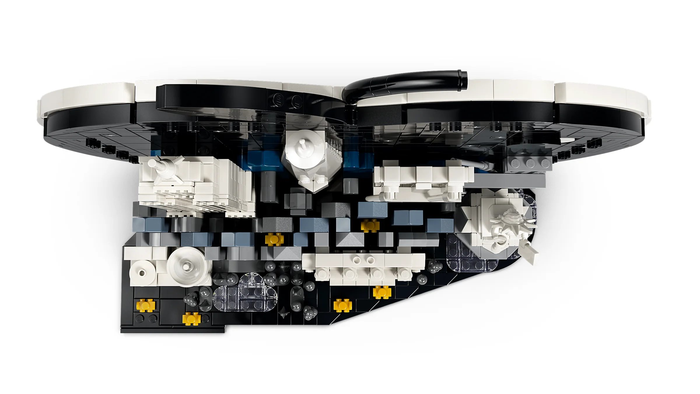 Vedere de sus a modelului LEGO New York City, detaliind clădirile și Central Park.