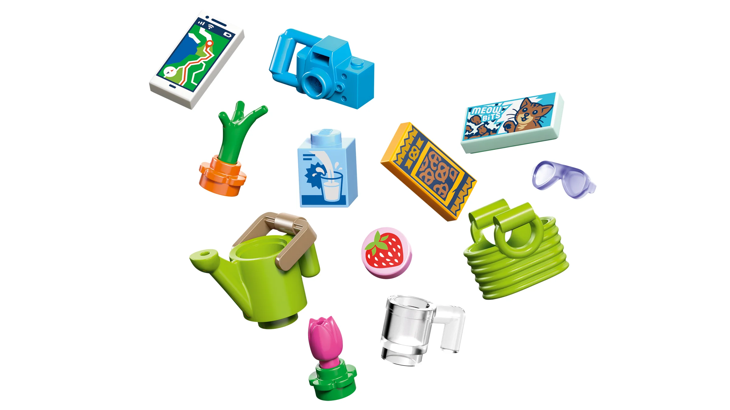 Accesorii pentru camping în natură, set LEGO Friends 42682. Diverse obiecte mici. 