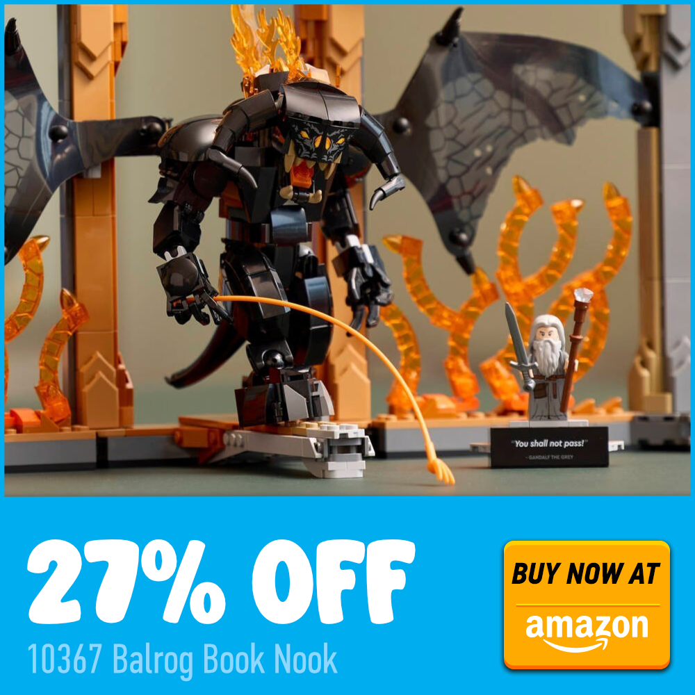 Ofertă specială: LEGO The Lord of the Rings Balrog Book Nook la un preț imbatabil înainte de lansarea Minas Tirith