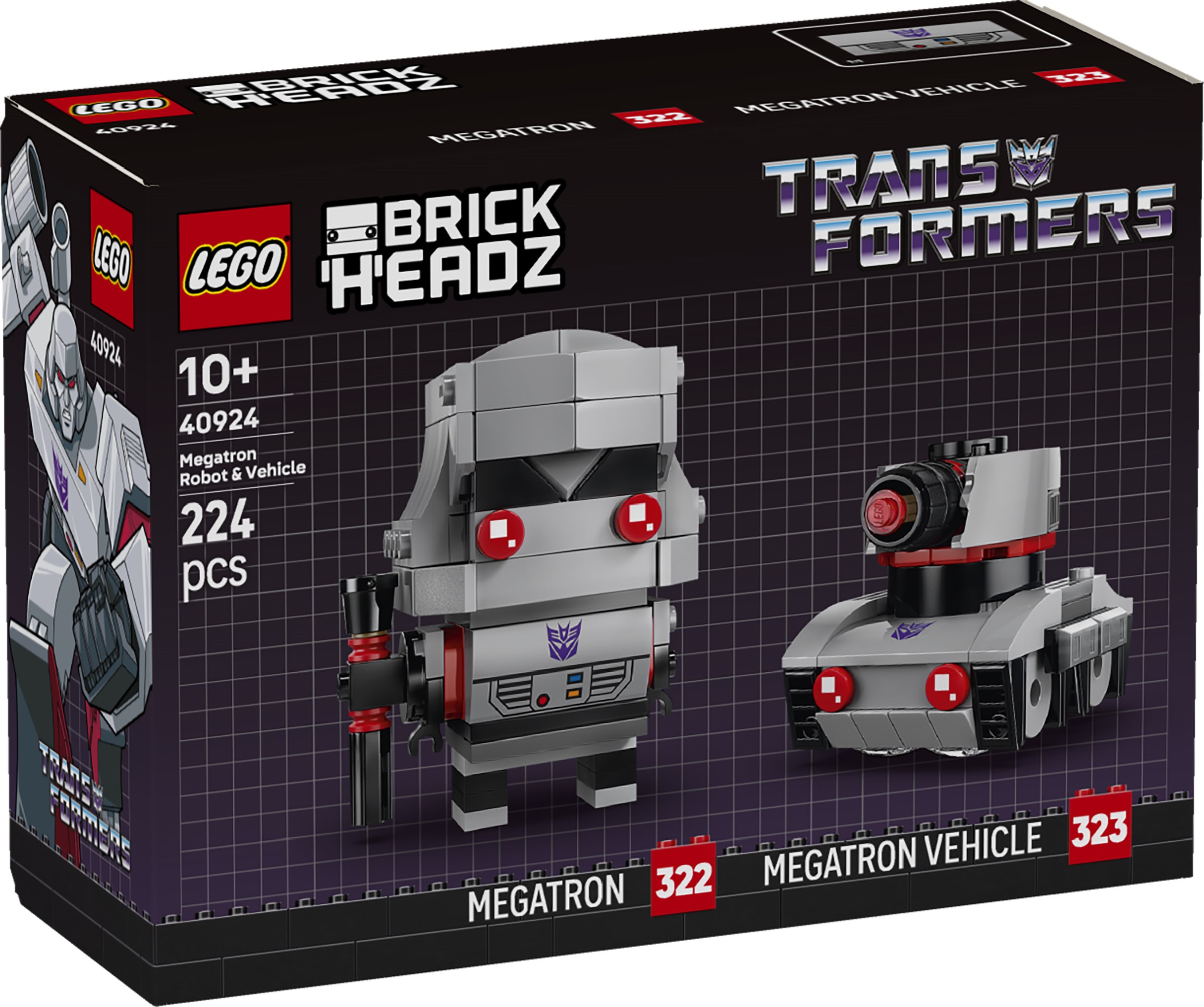 LEGO anunță debutul lui Megatron în colecția BrickHeadz: Detalii despre noul set 40924 Megatron Robot & Vehicle