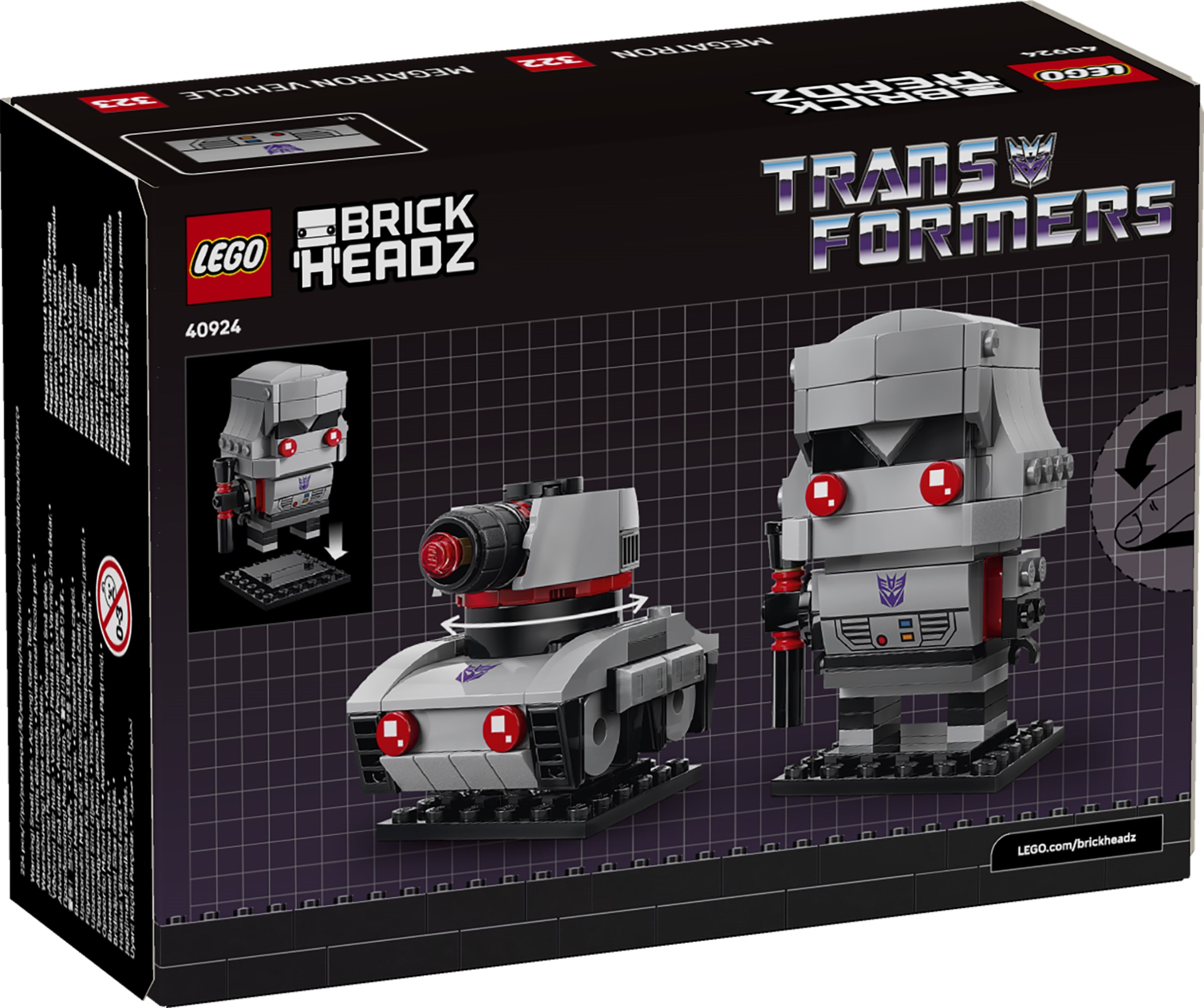 LEGO anunță debutul lui Megatron în colecția BrickHeadz: Detalii despre noul set 40924 Megatron Robot & Vehicle