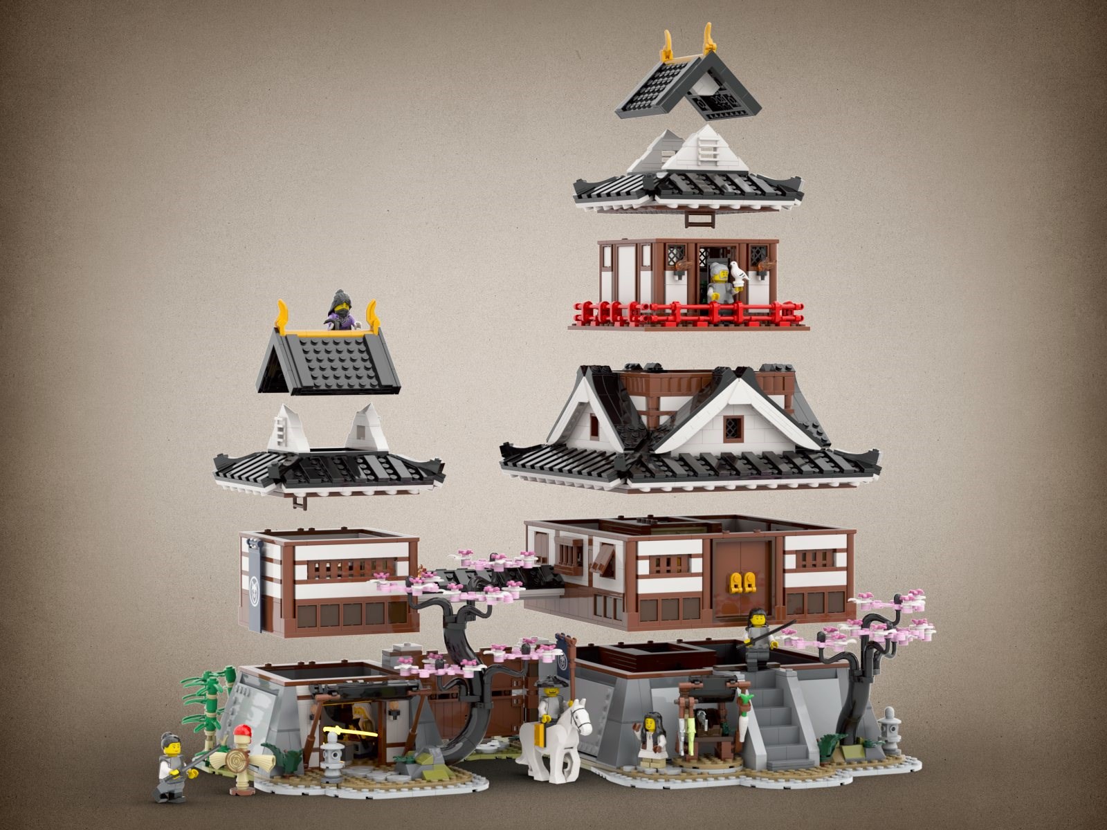 Detalii noi despre Samurai Castle: O călătorie spectaculoasă în Japonia feudală prin BrickLink Designer Program