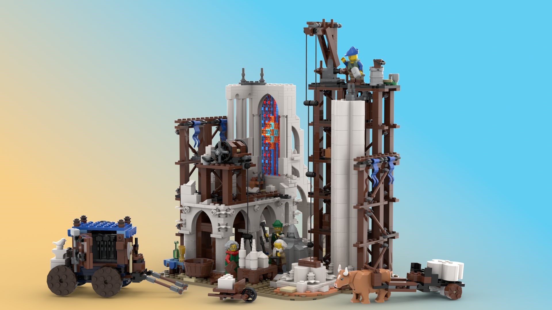 O capodoperă gotică în universul LEGO: Povestea proiectului Medieval Cathedral din BDP Series 11