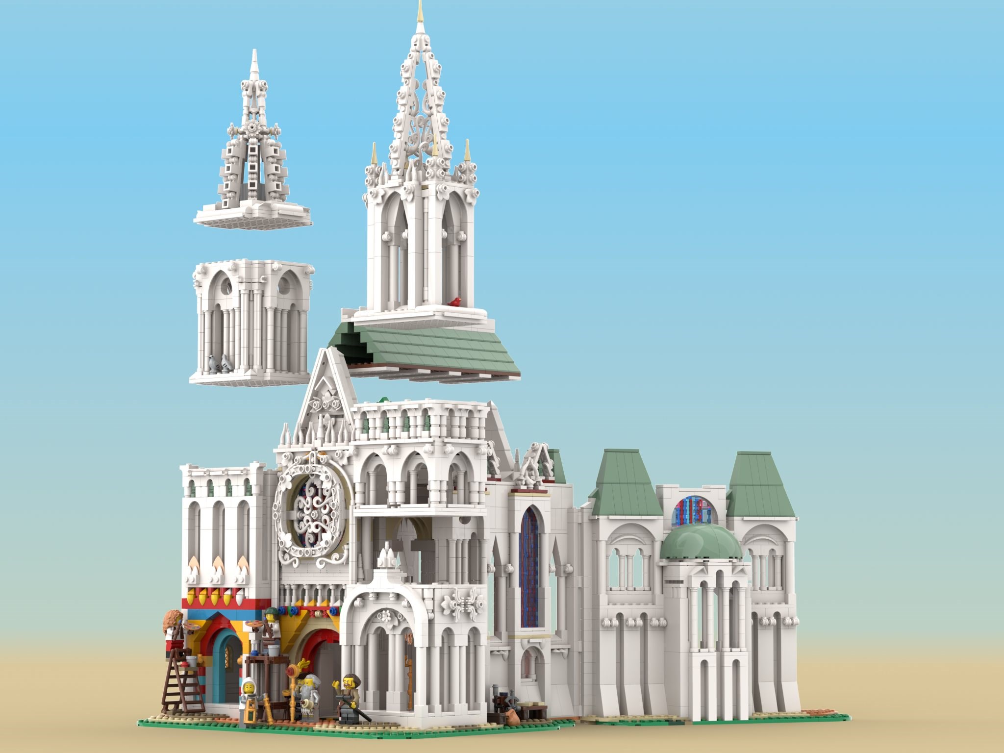 O capodoperă gotică în universul LEGO: Povestea proiectului Medieval Cathedral din BDP Series 11