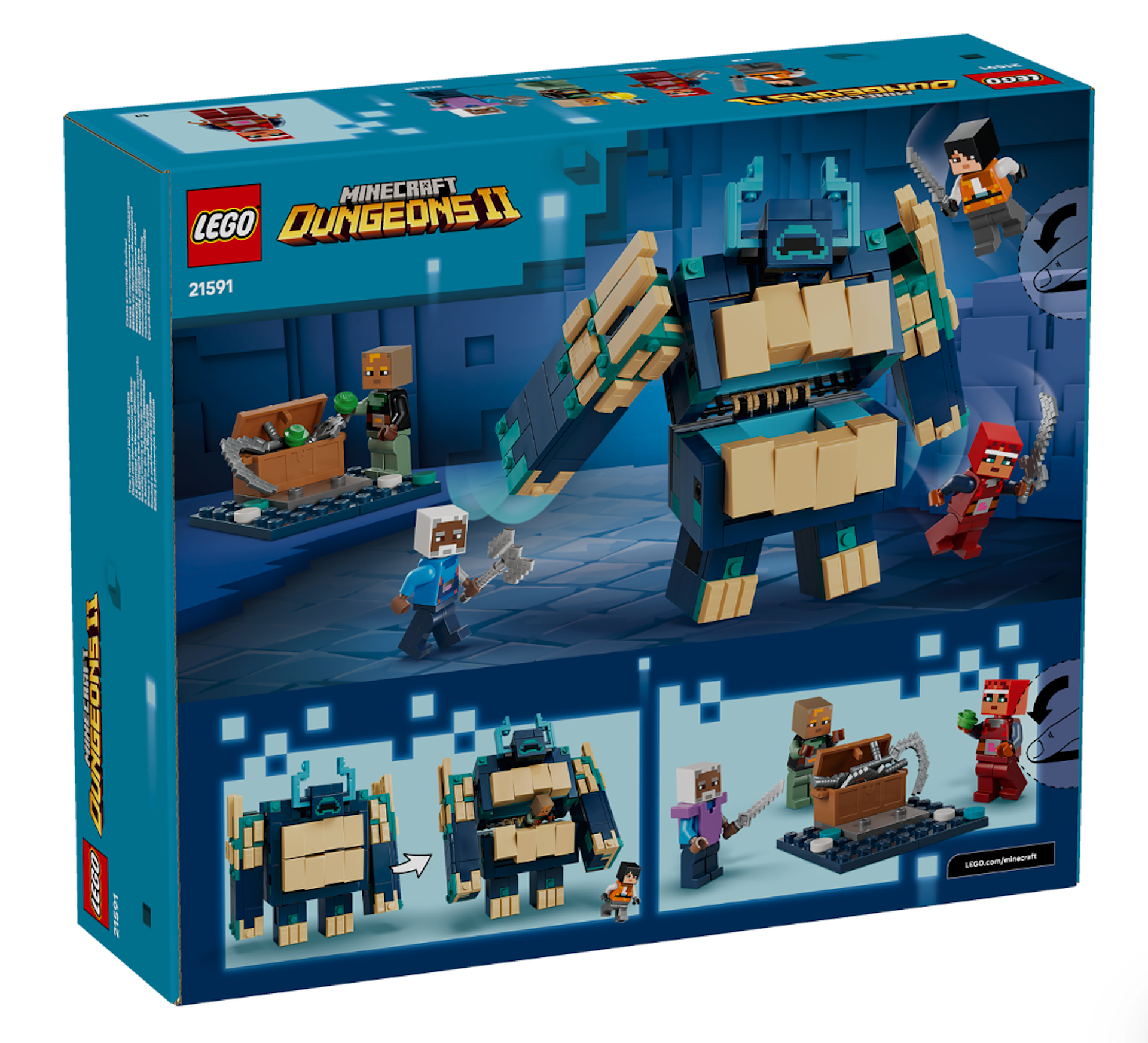 LEGO dezvăluie 21591 The Twisted Warden Battle: Primul set bazat pe noul joc Minecraft Dungeons II