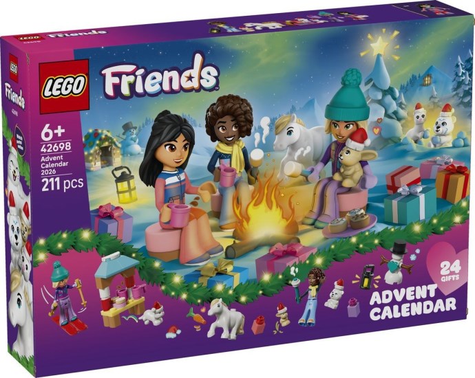 Setul LEGO Friends 42698 Cafeneaua din Heartlake City, cu figurine și detalii colorate pentru joacă
