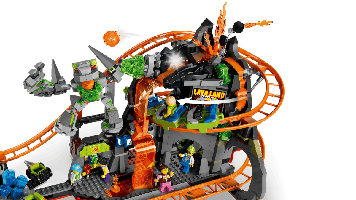 LEGO anunță Lava Land: Un roller coaster spectaculos care readuce în prim-plan tema clasică Power Miners