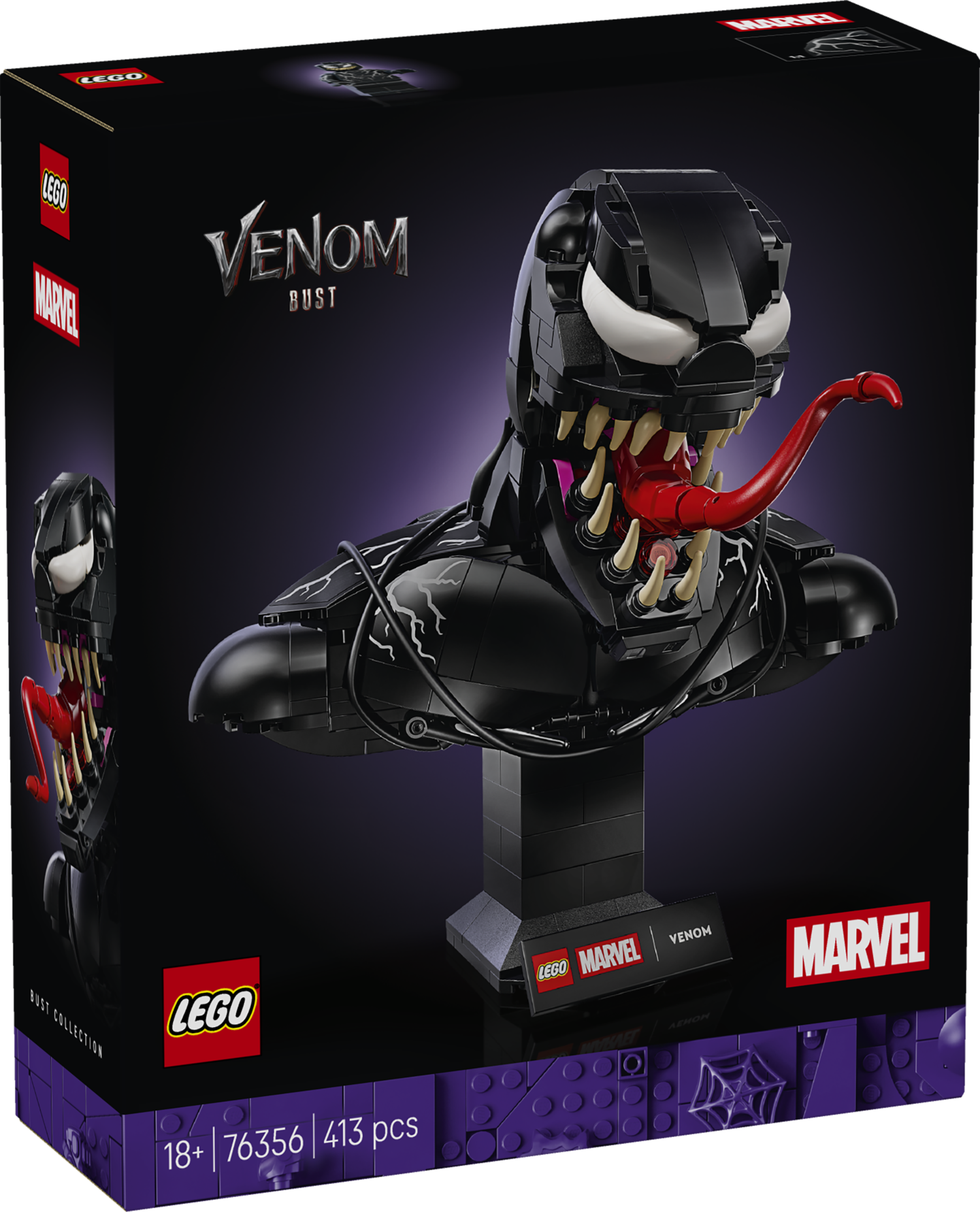 LEGO anunță 76356 Venom Bust: Prima reprezentare oficială a simbiotului din filmele Sony