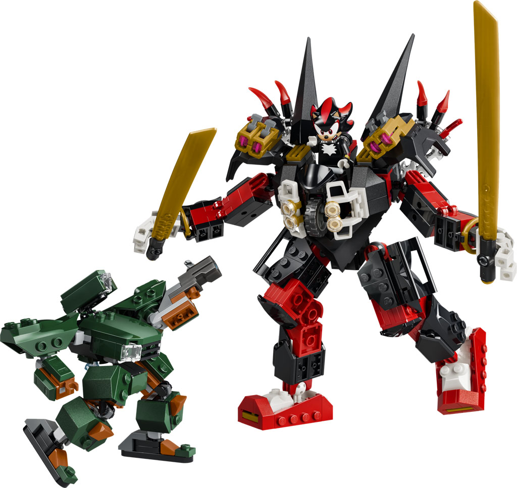 LEGO anunță Shadow’s Mech vs. G.U.N. Trooper (77120): O nouă aventură explozivă în universul Sonic the Hedgehog